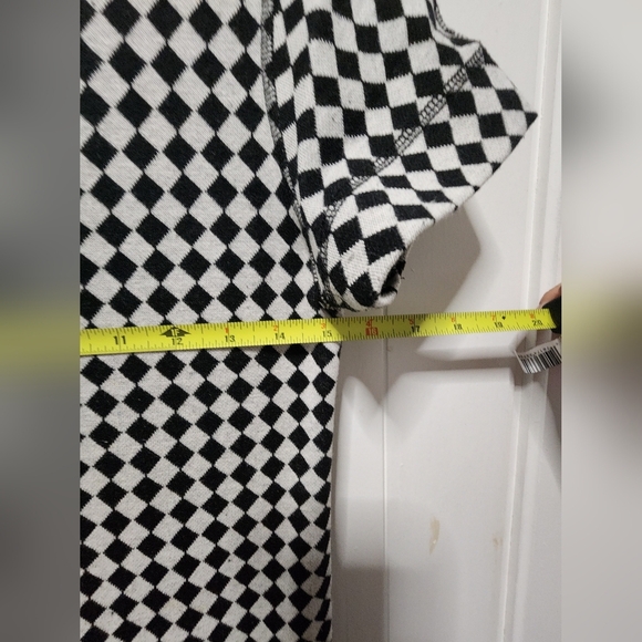 Zara Black And White Checkered Mini Dress Size M - Picture 6 of 9